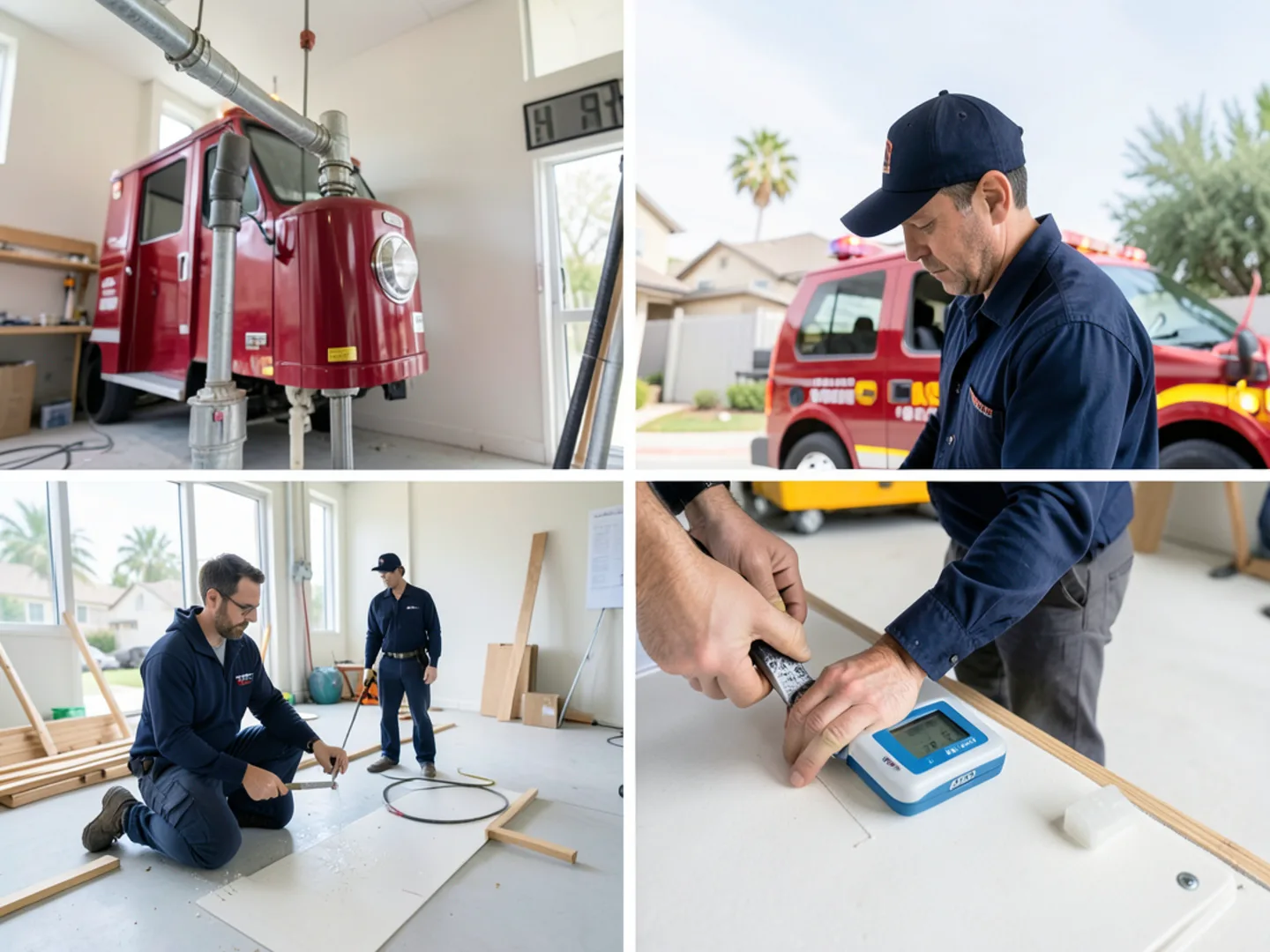 Moisture mapping floor plan document with digital hygrometer readings for insurance adjuster