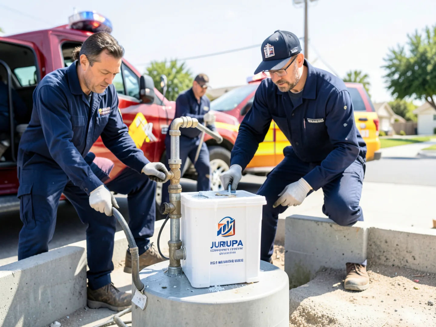 Water hardness test showing high mineral content from Jurupa Community Services District water